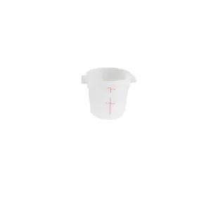 1 Qt Round Food Storage Container, Pp, Translucent, total 12 Counts