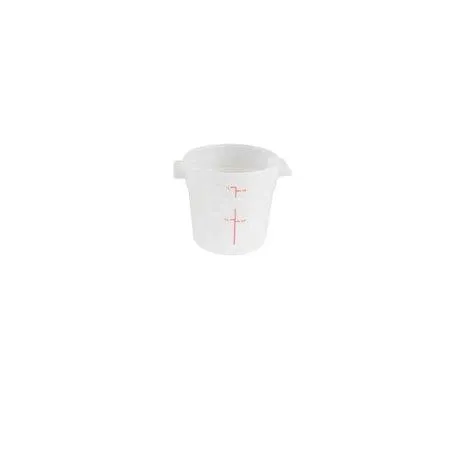 1 Qt Round Food Storage Container, Pp, Translucent, total 12 Counts