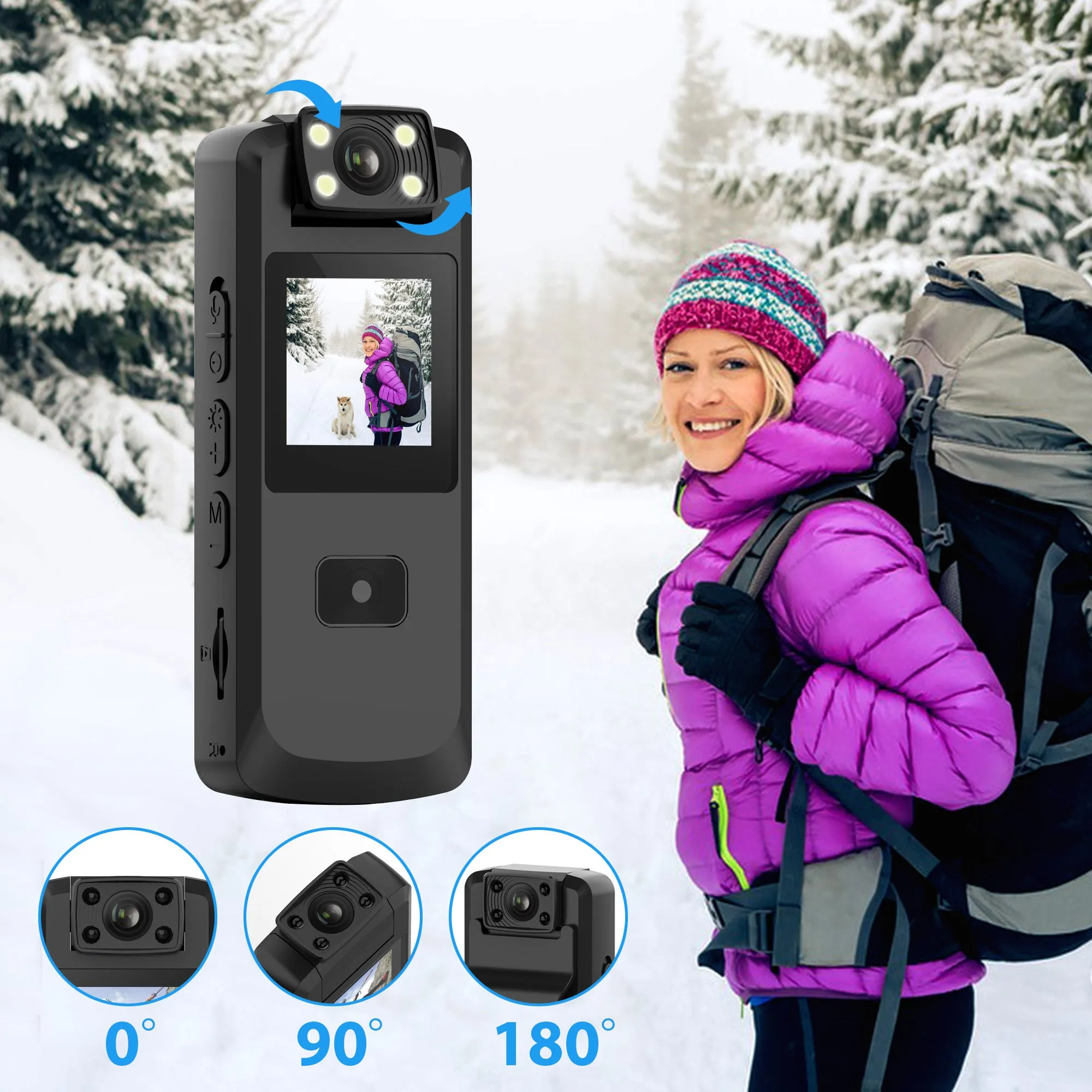 1080P Body Camera with Motion Detection and Night Vision