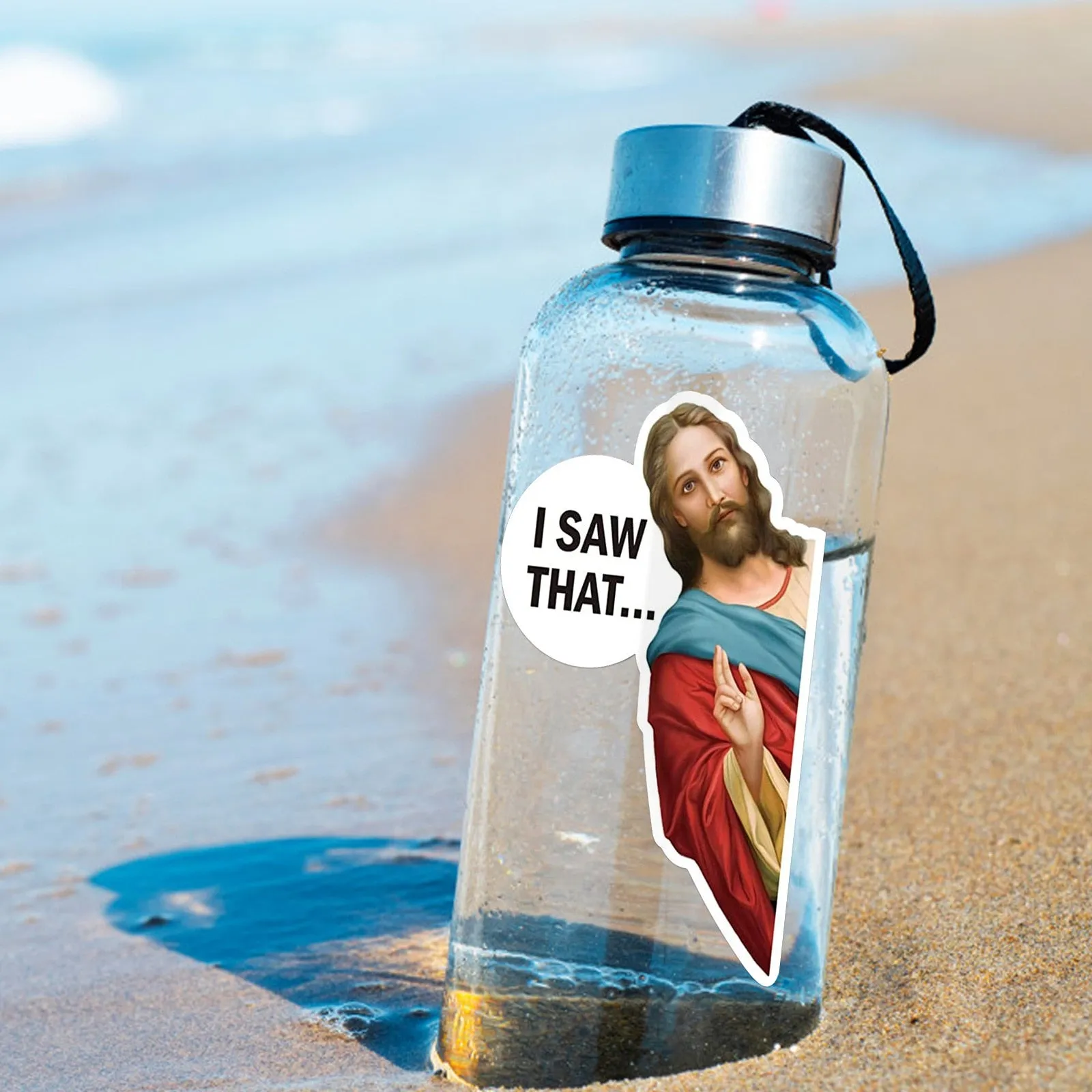 10pcs Car Sticker Jesus I Saw That Vinyl Decal Sticker Waterproof Faith Stickers for Laptops Water Bottles Christian Gift
