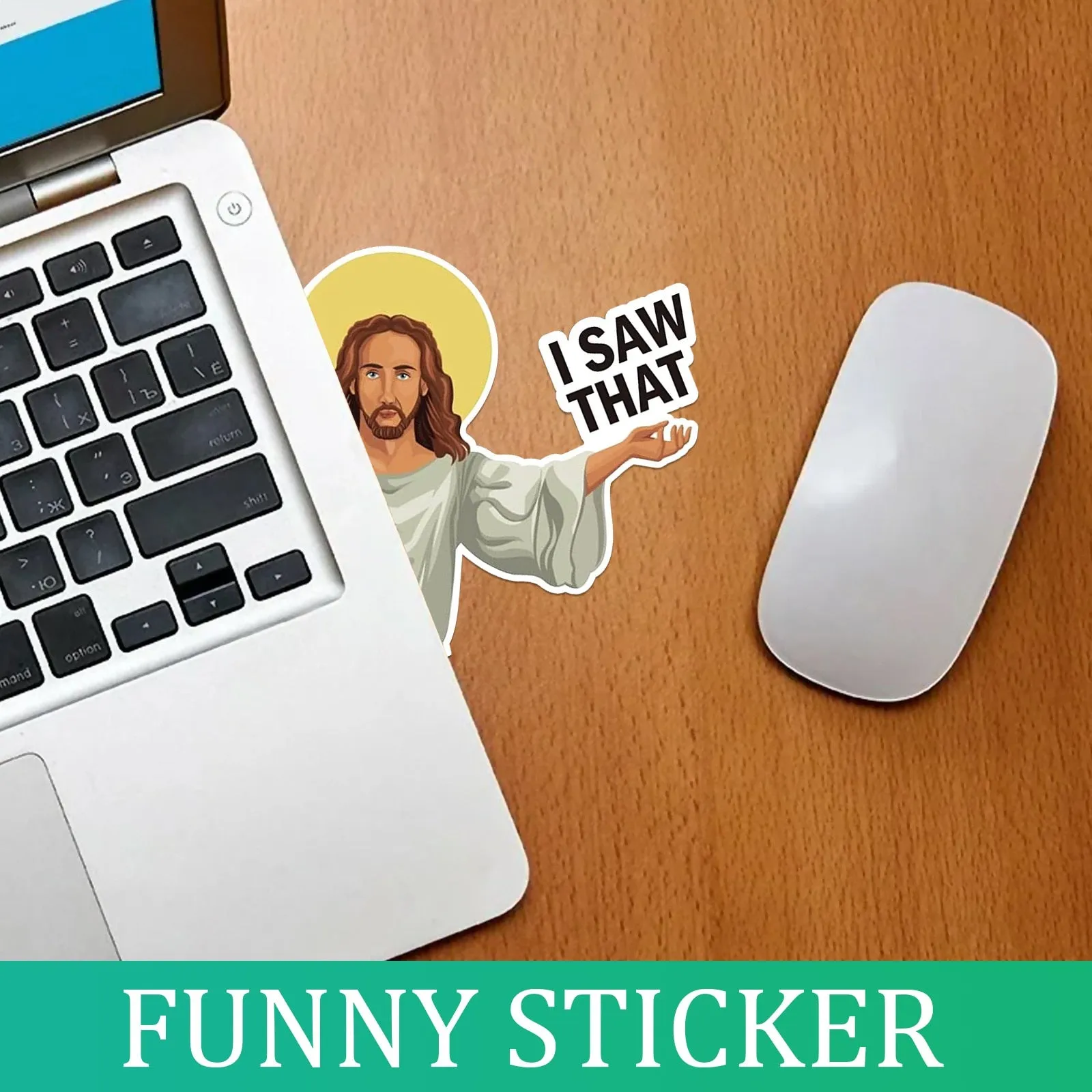 10pcs Car Sticker Jesus I Saw That Vinyl Decal Sticker Waterproof Faith Stickers for Laptops Water Bottles Christian Gift