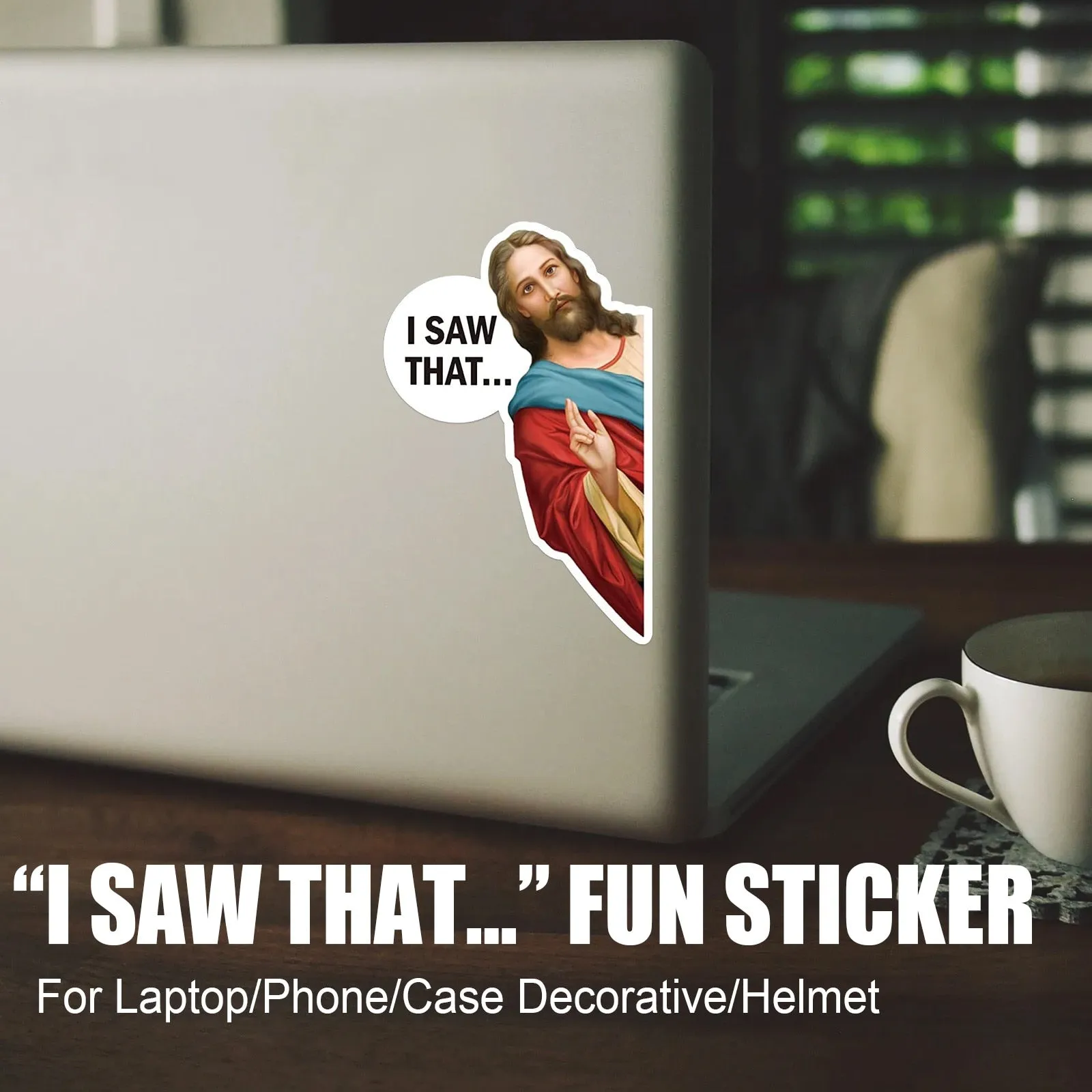 10pcs Car Sticker Jesus I Saw That Vinyl Decal Sticker Waterproof Faith Stickers for Laptops Water Bottles Christian Gift