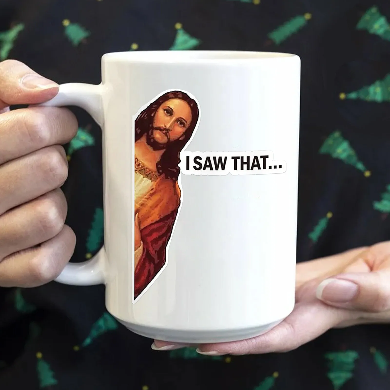 10pcs Car Sticker Jesus I Saw That Vinyl Decal Sticker Waterproof Faith Stickers for Laptops Water Bottles Christian Gift