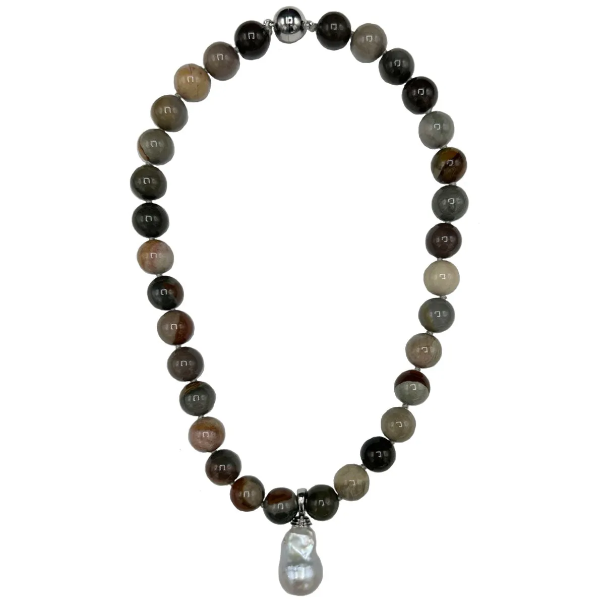 120-04 | WARM AGATE QUARTZ W/ WILD PEARL DROP