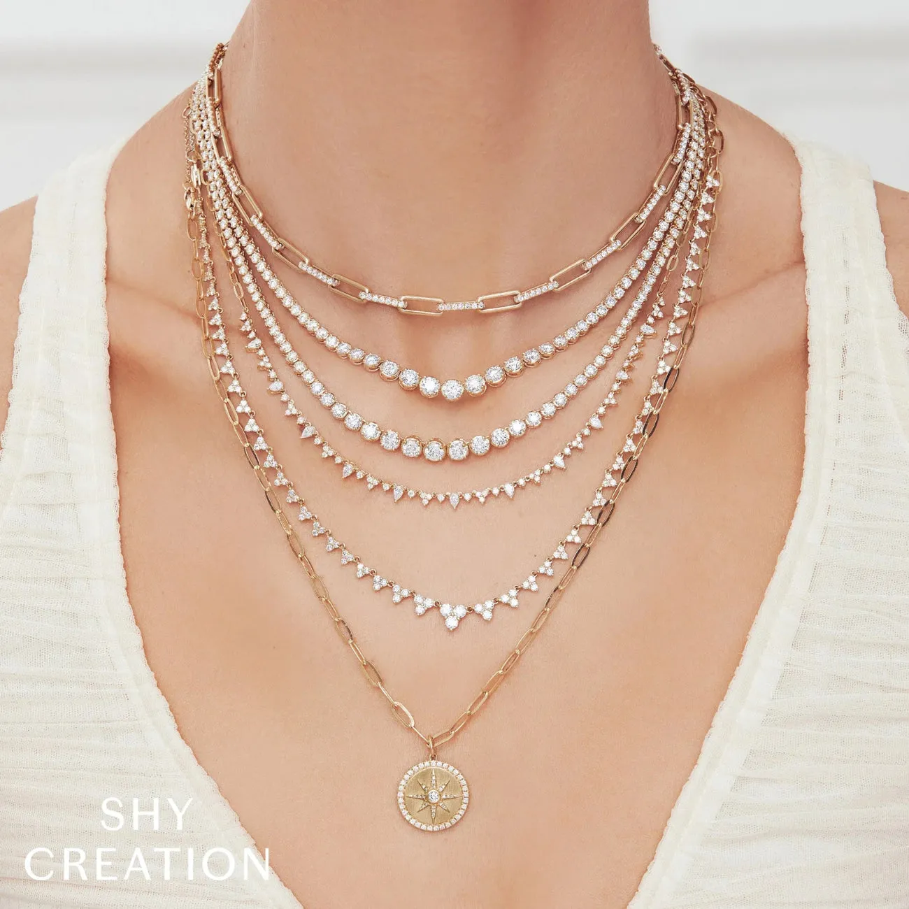 14K Yellow Gold 1.71ct Diamond Pear Necklace