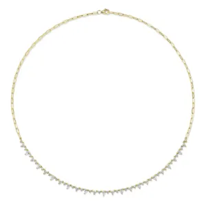 14K Yellow Gold 1.71ct Diamond Pear Necklace