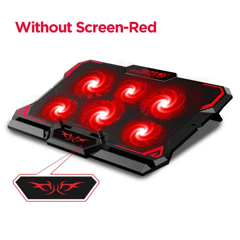 17-Inch Gaming Laptop Cooler with LED - 6 Fans