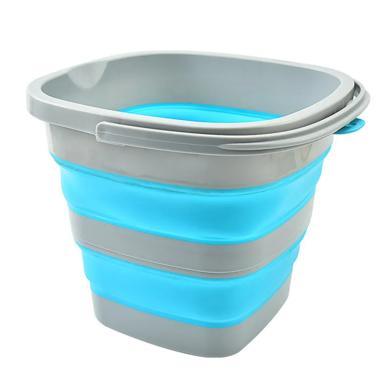 1pc Collapsible Plastic Bucket for Kitchen Storage