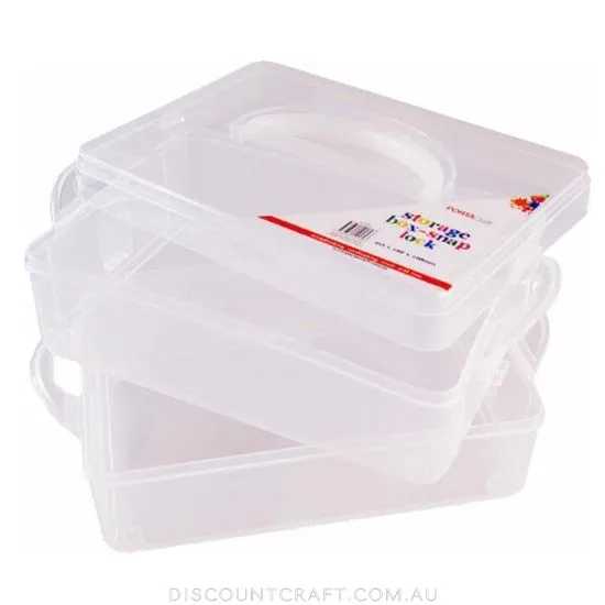 2 Tier Storage Snap Box -  215x140x130mm