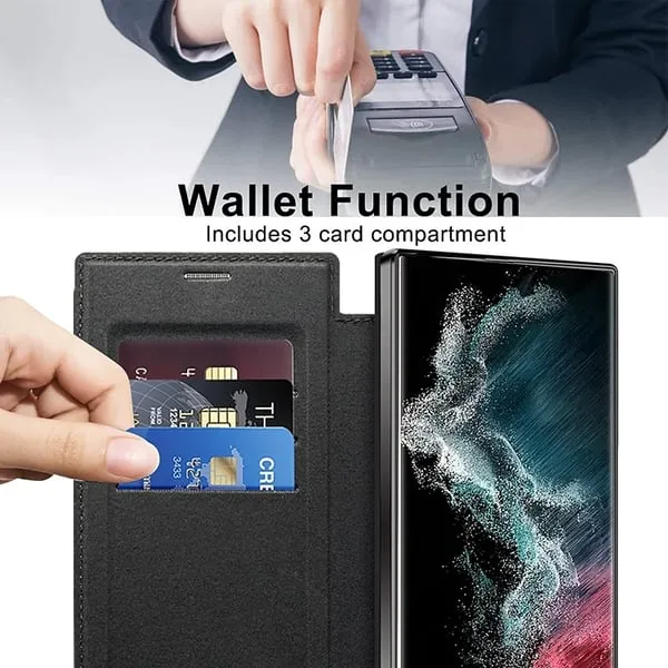 📱2024 New Leather textured flip phone case for Samsung