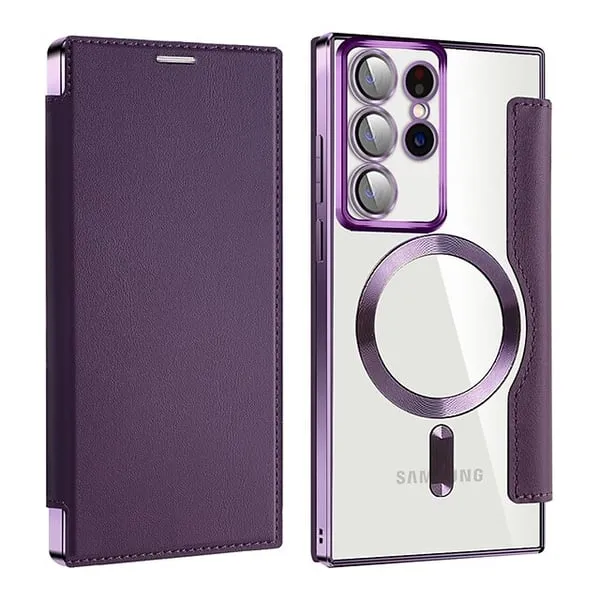 📱2024 New Leather textured flip phone case for Samsung