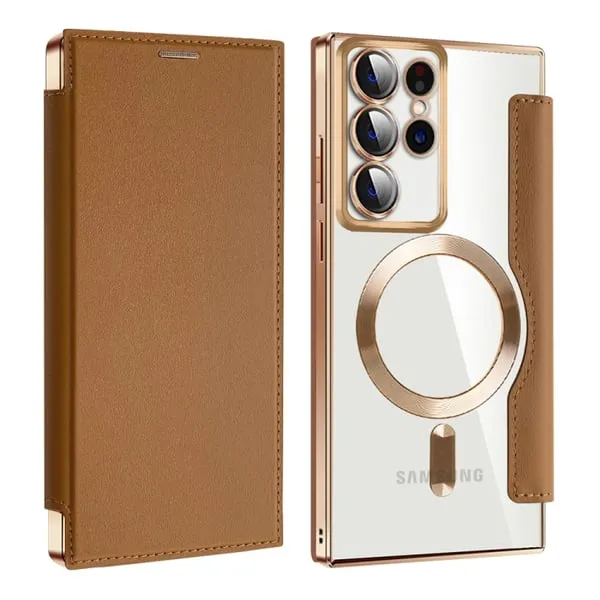 📱2024 New Leather textured flip phone case for Samsung
