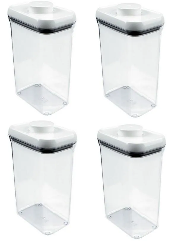 (4) ea Oxo International 1071397 POP 2-1/2 Quart Food Storage Containers