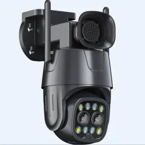 4G Camera 8MP Dual Lens (4MP 4MP) 1080p UHD AI Human Tracking 10X Zoom 360º PTZ
