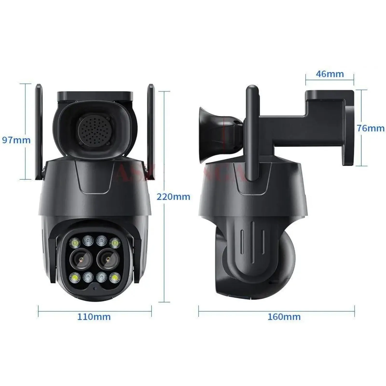 4G Camera 8MP Dual Lens (4MP 4MP) 1080p UHD AI Human Tracking 10X Zoom 360º PTZ