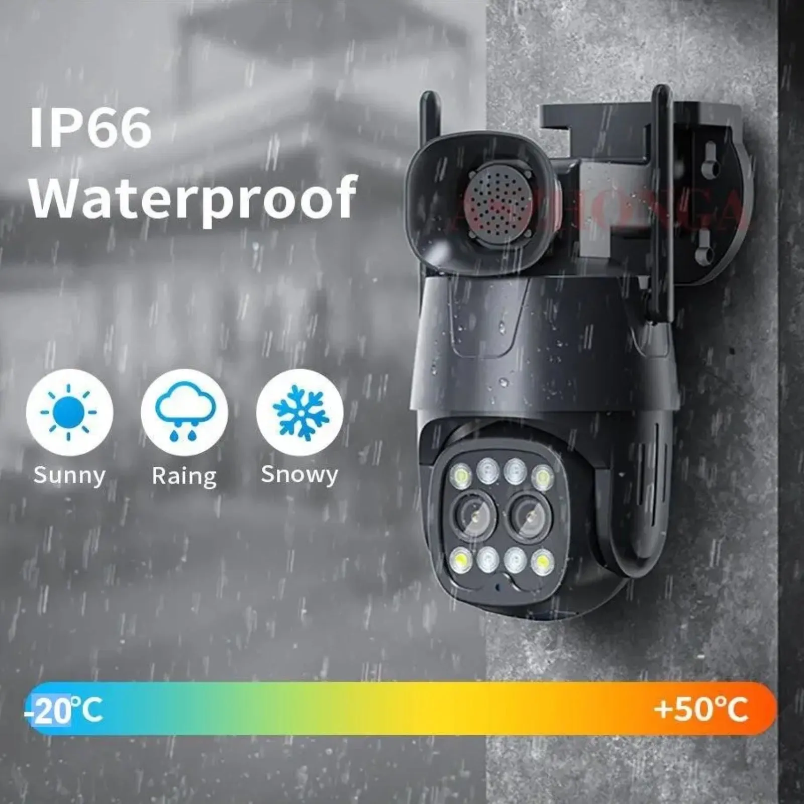 4G Camera 8MP Dual Lens (4MP 4MP) 1080p UHD AI Human Tracking 10X Zoom 360º PTZ