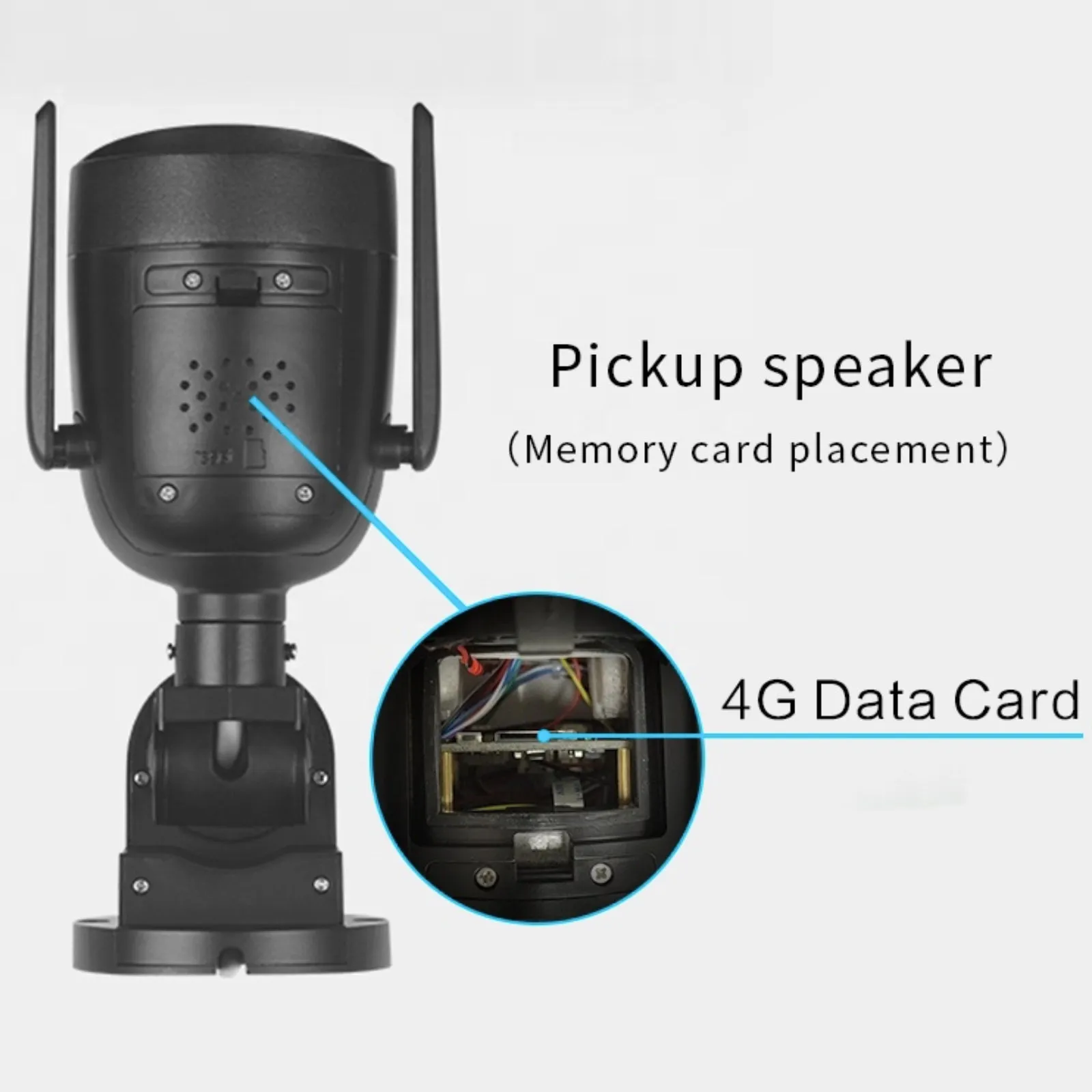 4G Wi-Fi Wireless Pan & Tilt Bullet Camera 5MP 3.6mm Lens CamHi App 12v DC