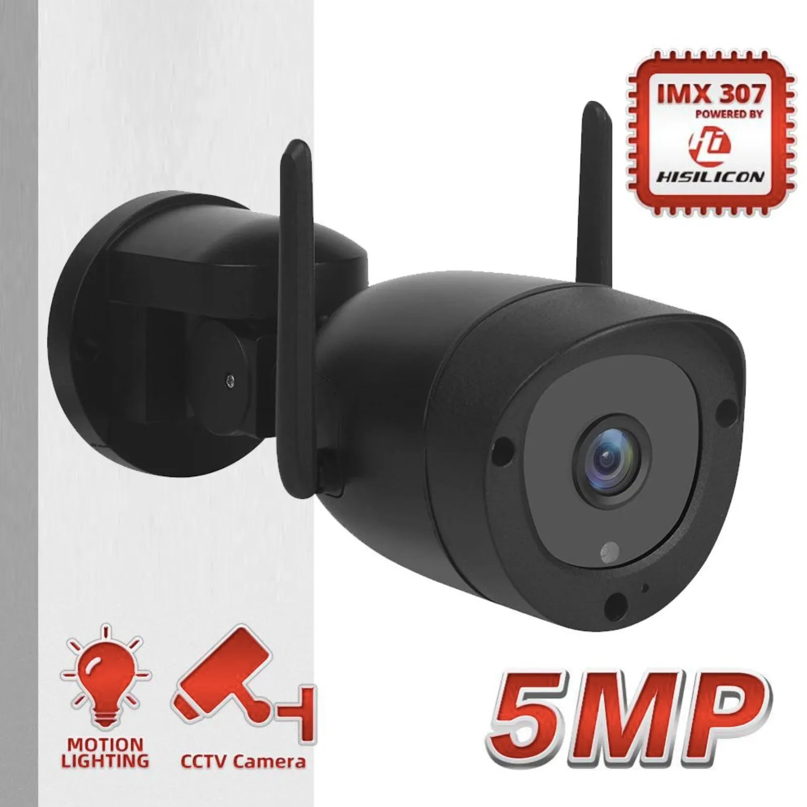4G Wi-Fi Wireless Pan & Tilt Bullet Camera 5MP 3.6mm Lens CamHi App 12v DC
