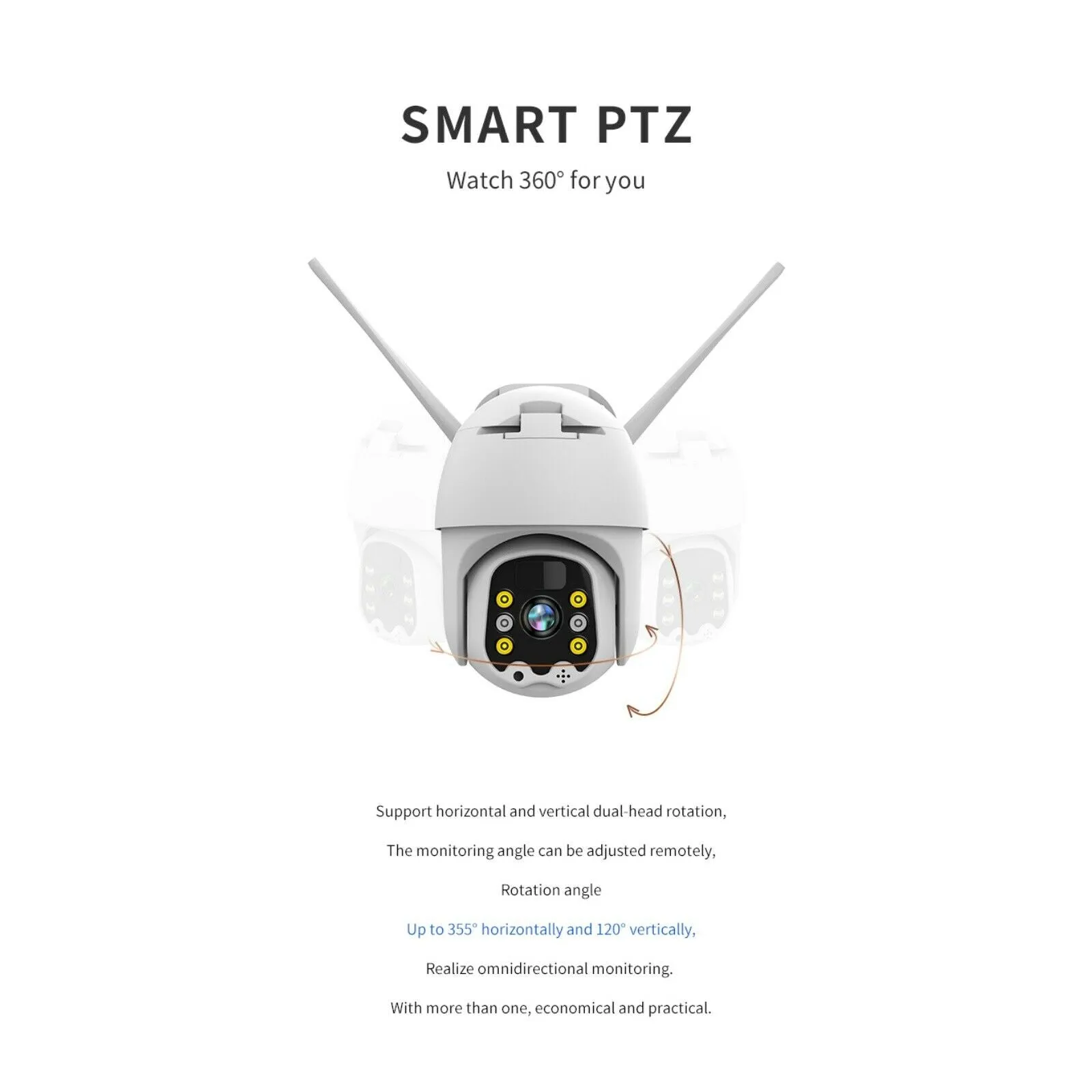 4G WiFi Solar Power Dome Camera Wireless Video CCTV PTZ 2 Way Audio PIR Night Vision