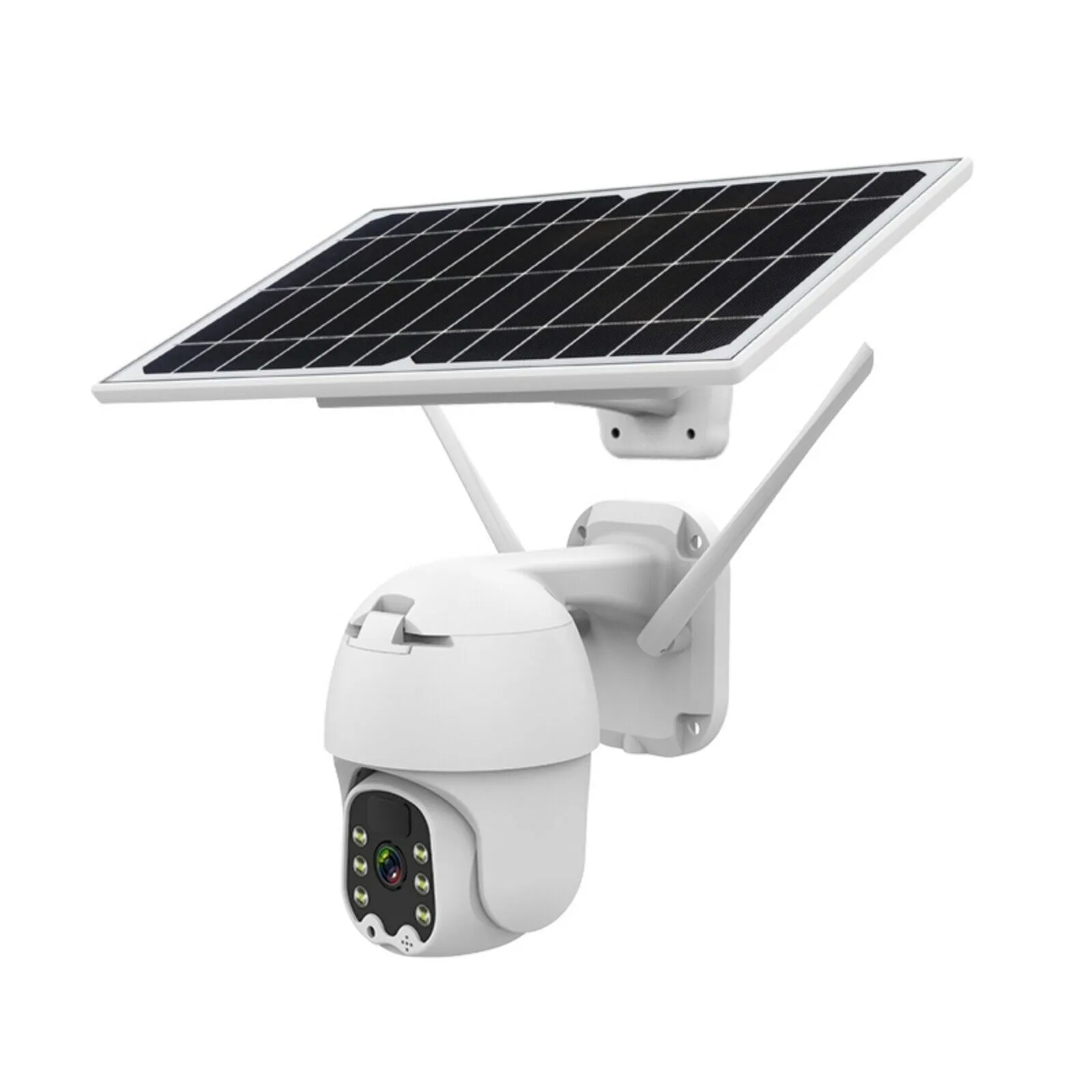 4G WiFi Solar Power Dome Camera Wireless Video CCTV PTZ 2 Way Audio PIR Night Vision