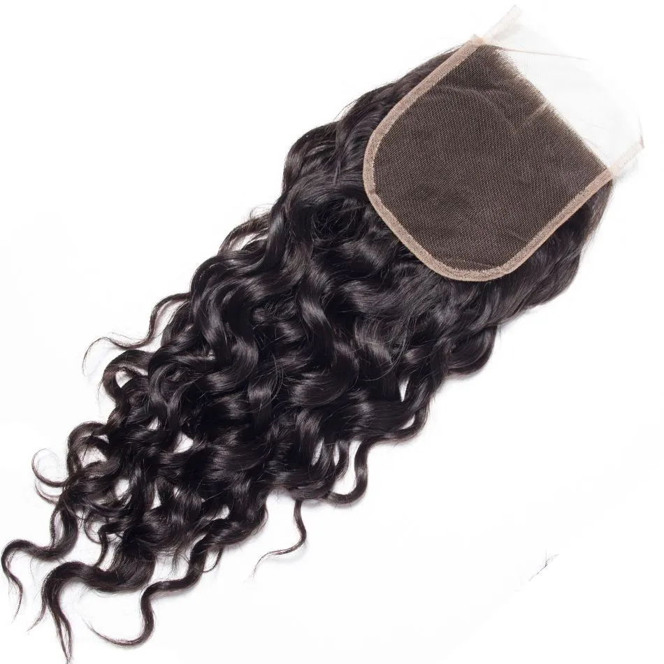 4x4 Jerry Curly Closure Free Part 100 Human Hair closure