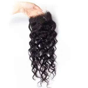 4x4 Jerry Curly Closure Free Part 100 Human Hair closure