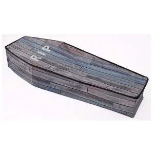 5 Foot Collapsible Coffin Wood Grain
