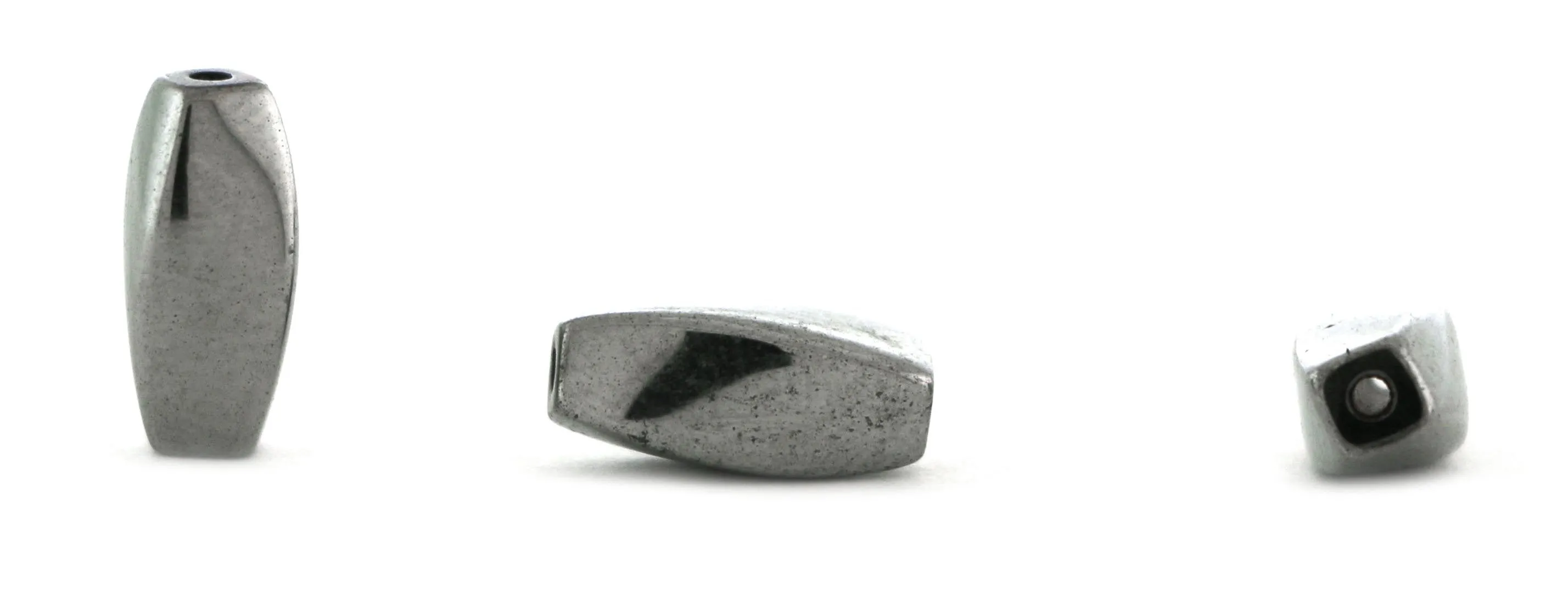 5X12mm Magnetic Hematite Silver Twist Mh32
