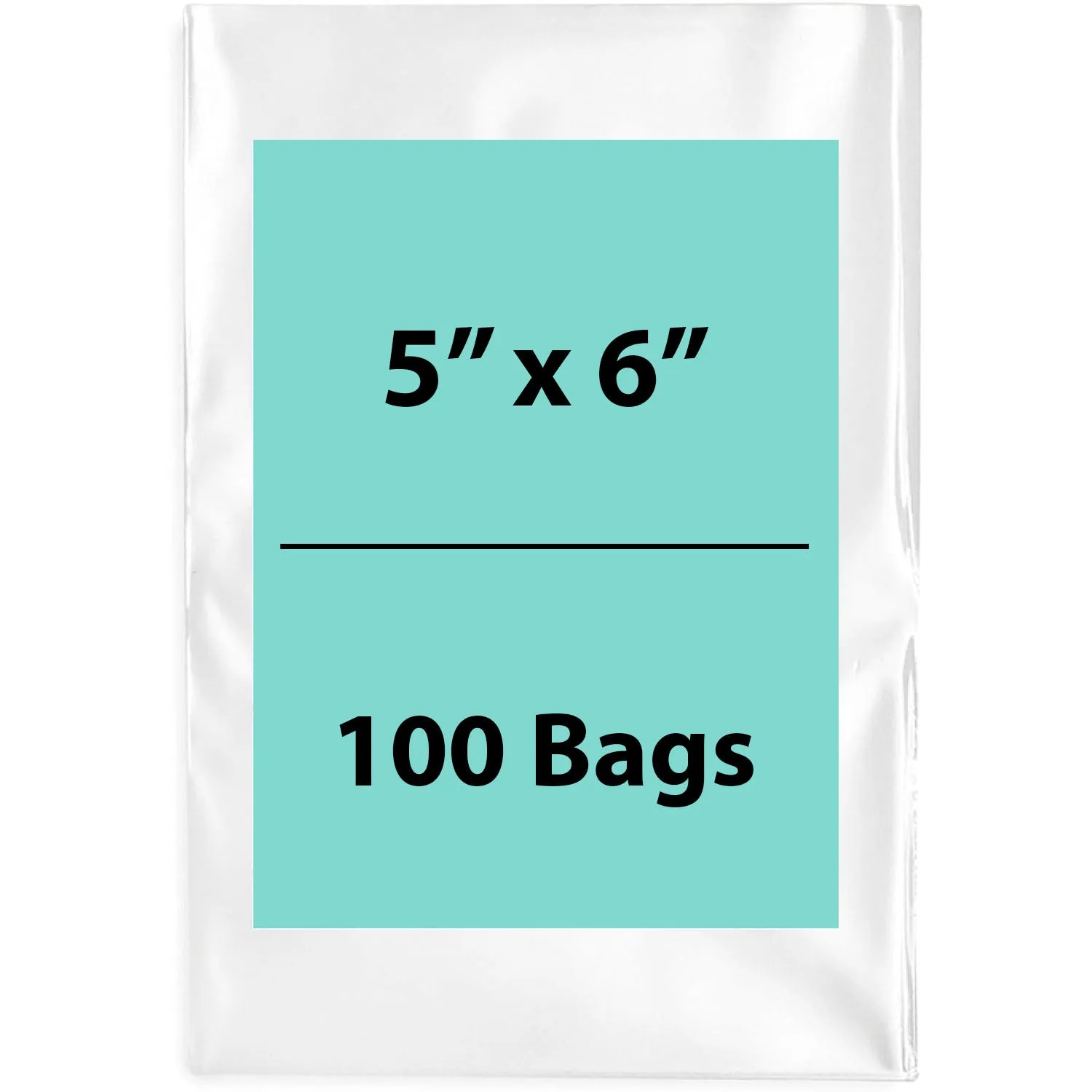 5X6 inches Clear Flat Poly Bags 2Mil Open Top (LDPE)