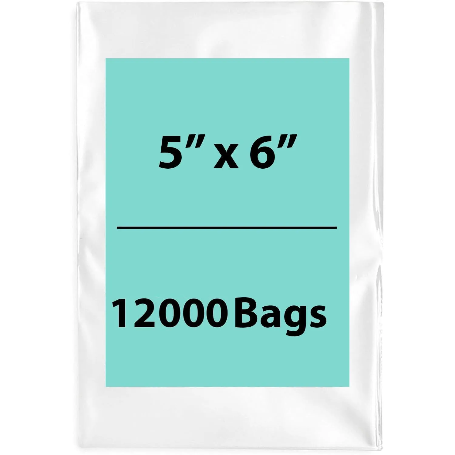 5X6 inches Clear Flat Poly Bags 2Mil Open Top (LDPE)
