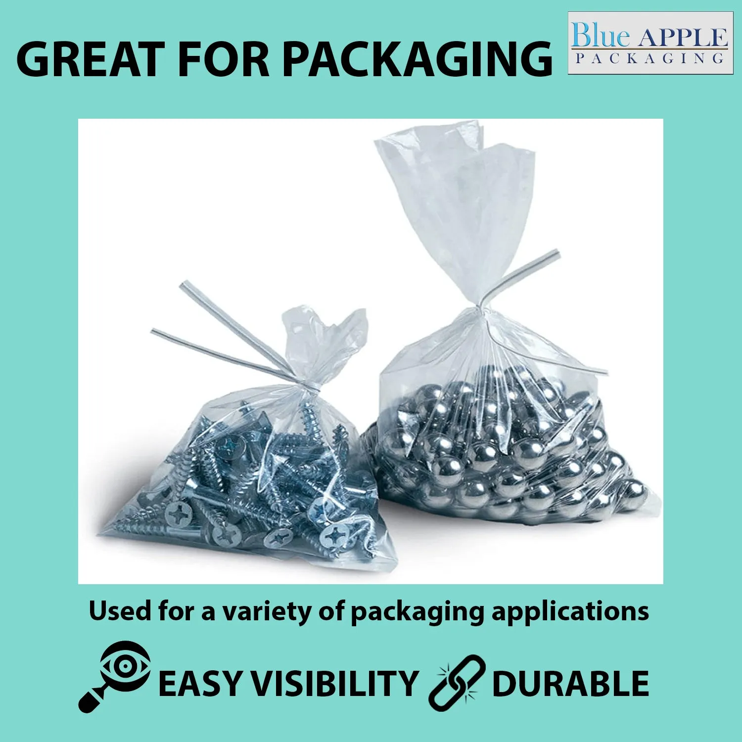 5X6 inches Clear Flat Poly Bags 2Mil Open Top (LDPE)