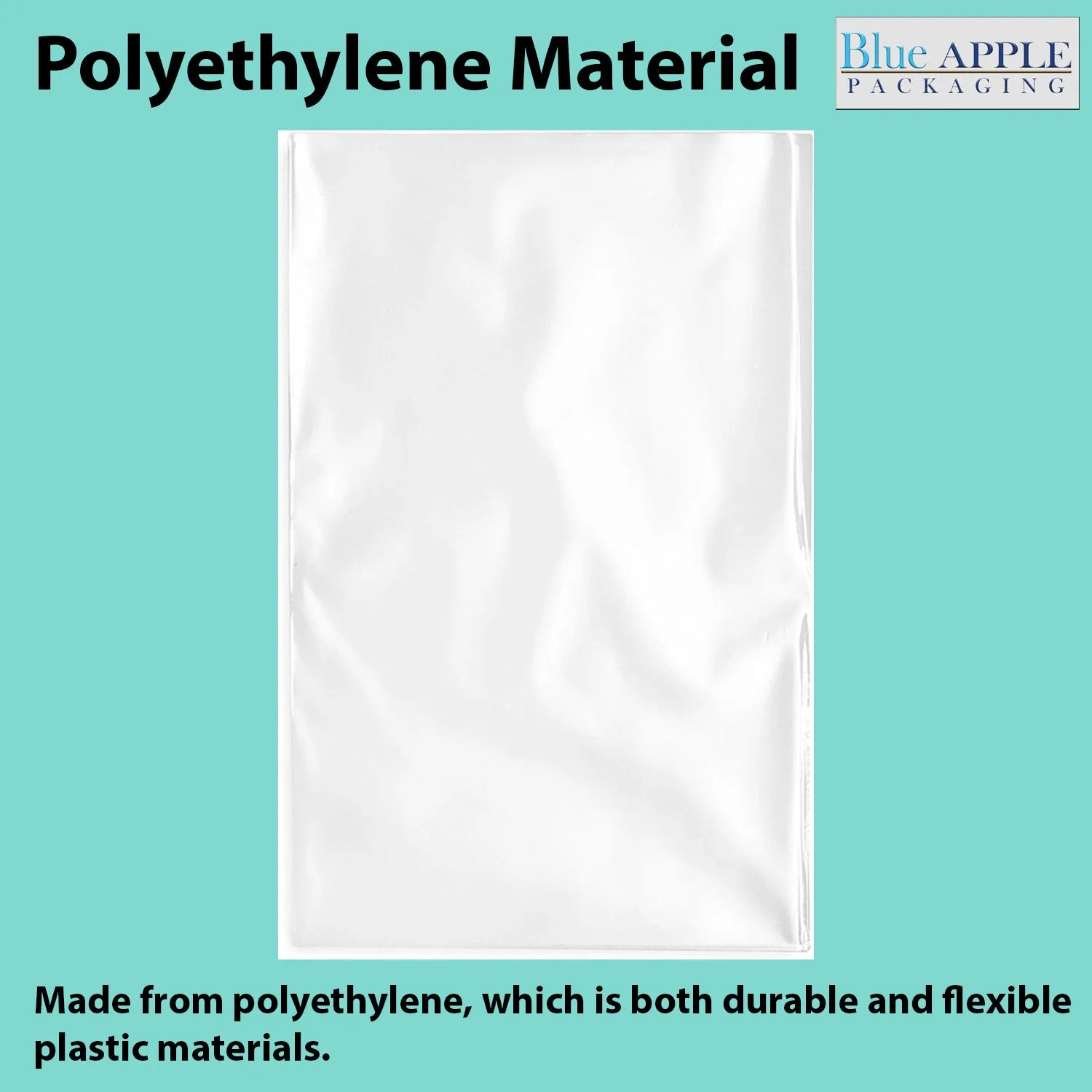 5X6 inches Clear Flat Poly Bags 2Mil Open Top (LDPE)