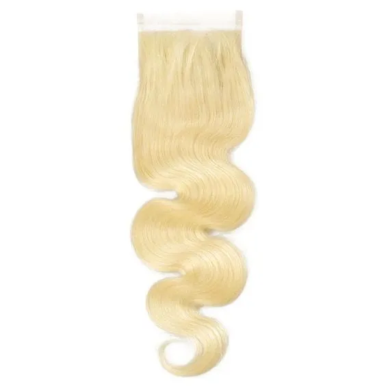 613 Blonde| Straight| Body Wave| 4x4 | 100% UNPROCESSED HUMAN HAIR BLEACHED KNOT LACE CLOSURES