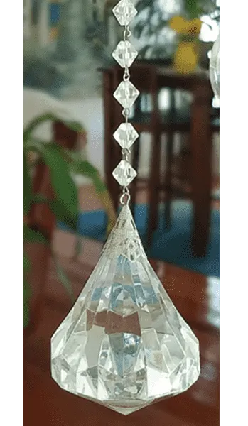 6" CLEAR ACRYLIC DIAMOND - Magnetic Chandelier Crystal TrimKit® (Box of 3)