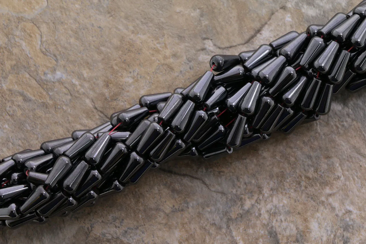 6X12mm Teardrop Magnetic Hematite Mh56