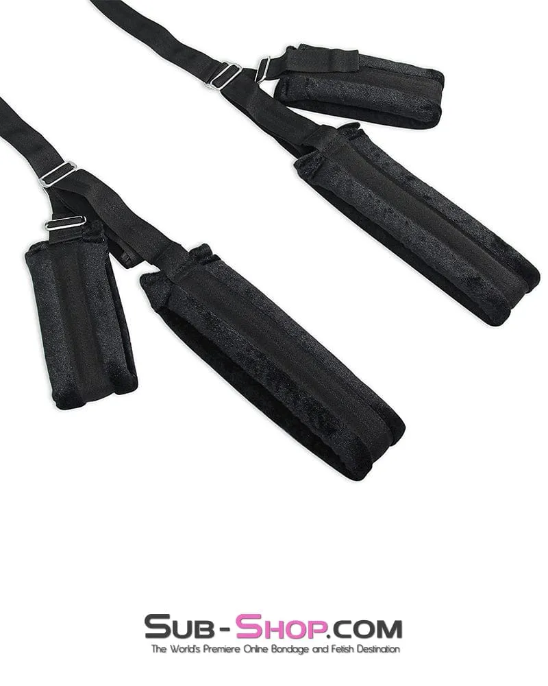 7915DL      Flying Fuck Over the Door Padded Furry Sex Harness