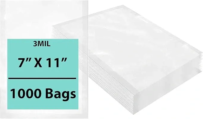 7X11 inches Vacuum Seal Bags for Food Packaging 3 Mil Co-Extruded