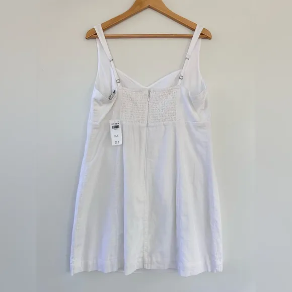 Abercrombie Corset Seamed Linen Blend Mini Dress