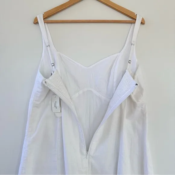 Abercrombie Corset Seamed Linen Blend Mini Dress