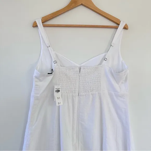 Abercrombie Corset Seamed Linen Blend Mini Dress