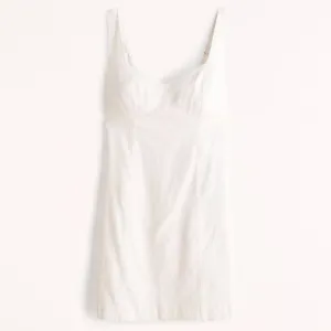 Abercrombie Corset Seamed Linen Blend Mini Dress