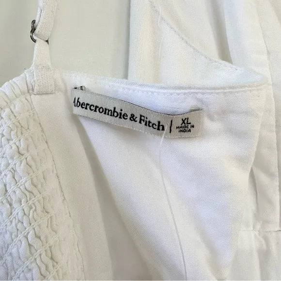 Abercrombie Corset Seamed Linen Blend Mini Dress