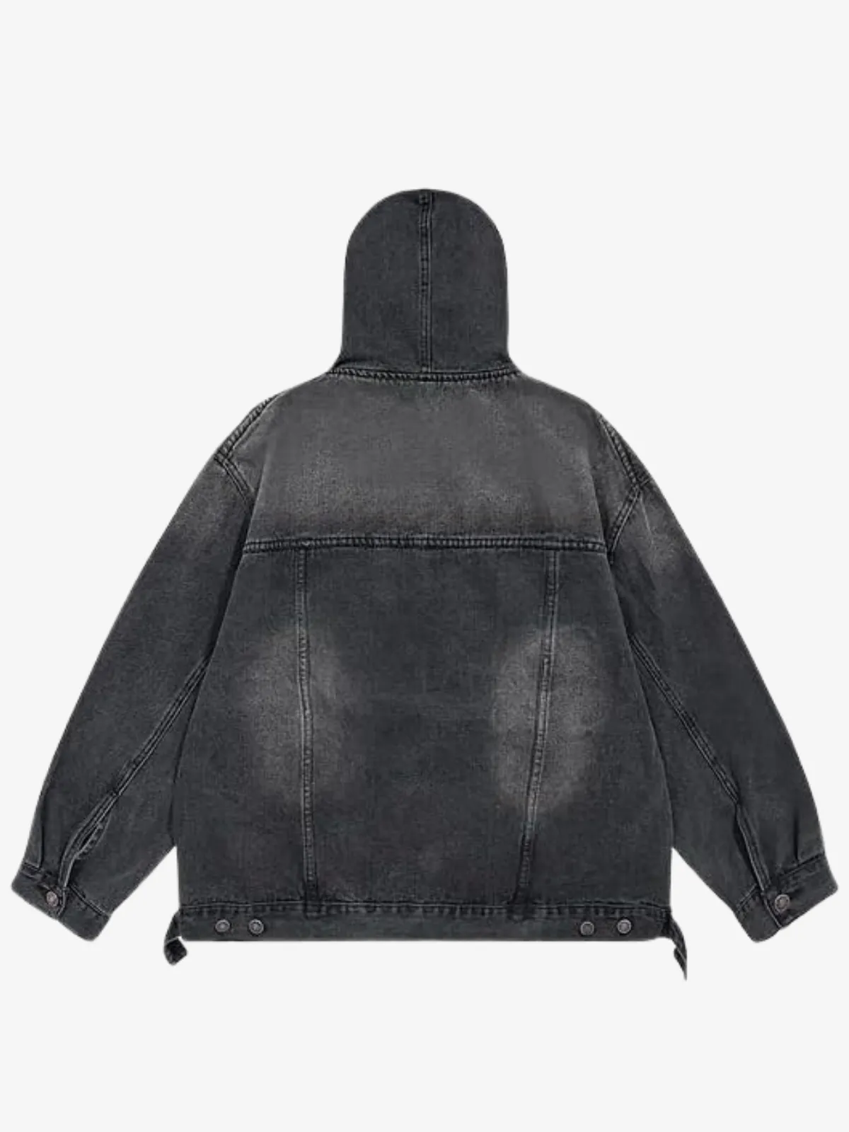 ACID WASH PATTERNED HOODIE