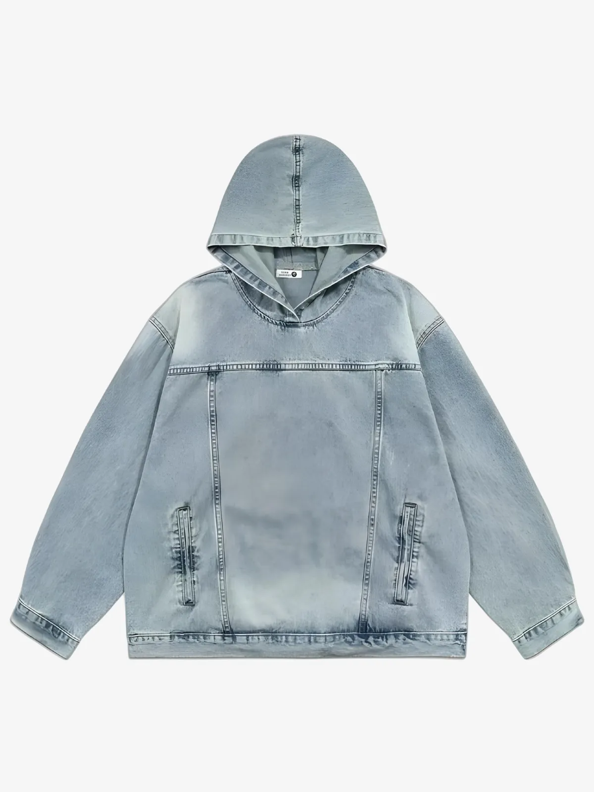 ACID WASH PATTERNED HOODIE