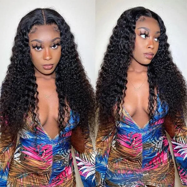 Aliopop Hair Deep Wave 6x6 Lace Closure Wig Pre Plucked with Baby Hair