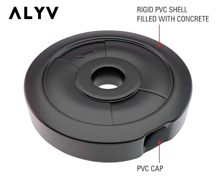 ALYV 20 kg PVC 20 kg Combo 9 WB With PVC Dumbbells Home Gym
