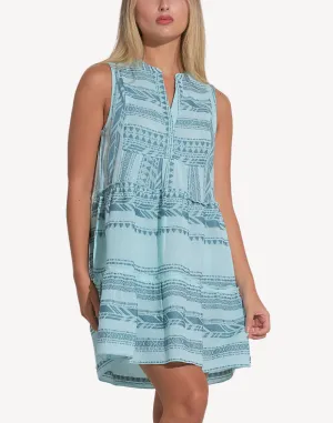 Aztec A Line Sleeveless Short Dress