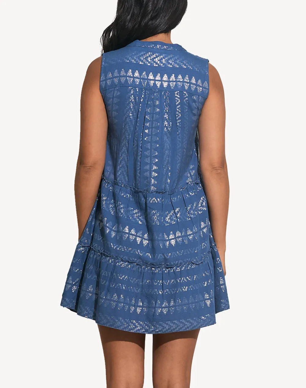 Aztec A Line Sleeveless Short Dress