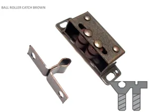 BALL ROLLER CATCH BROWN 30MM X 15MM
