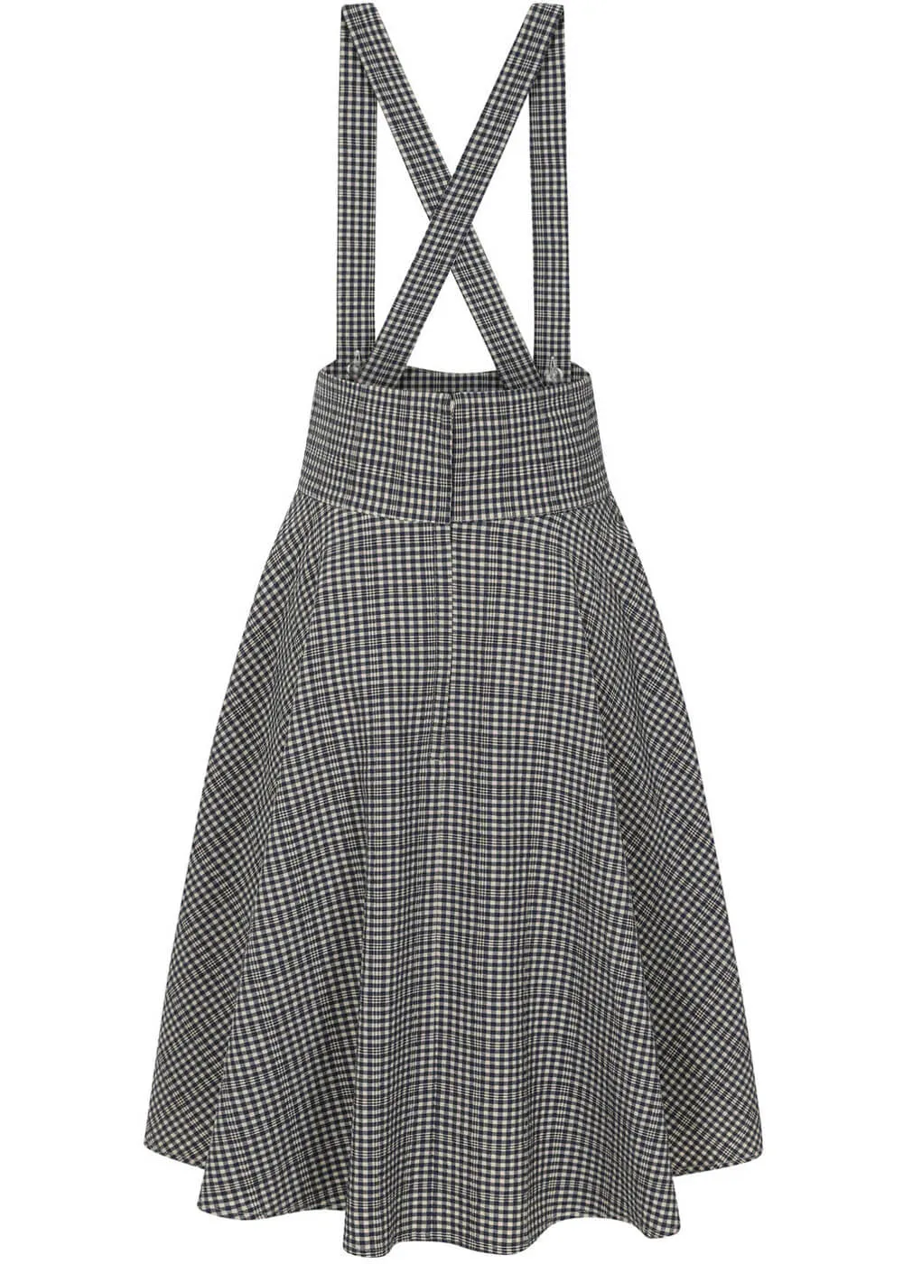 Banned Moana Check 40's Swing Skirt Blue